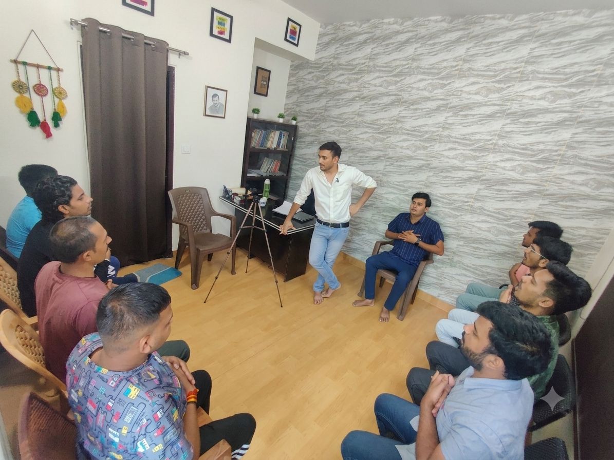 Group training session indoors